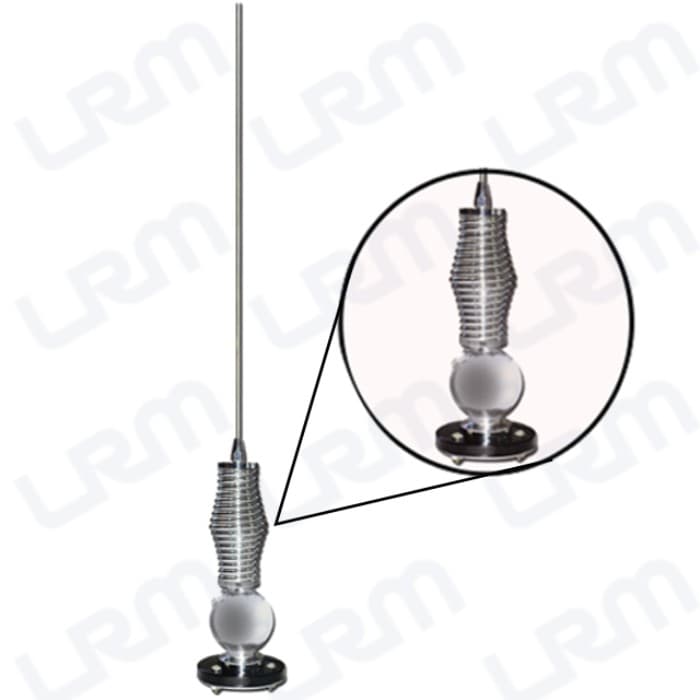 Antena  Patrullera Metalica con Base 1.80mt KTC