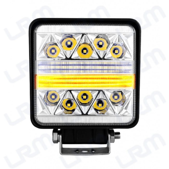 Expl Cuad 34 LED 10 cm DRL Ambar 0051-E