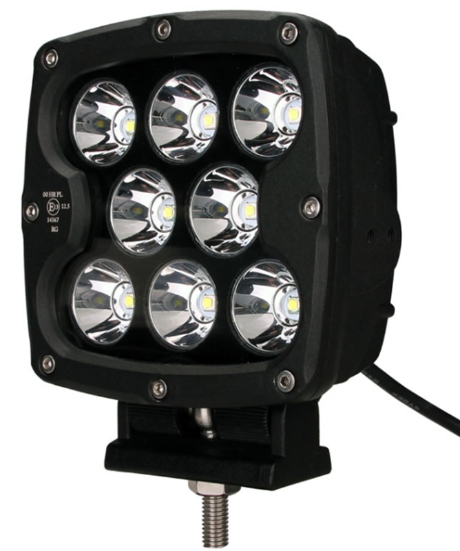 Exploradora Cuadrada 5" 80w 8 led Cree 10w 12v/24v ECE IP67