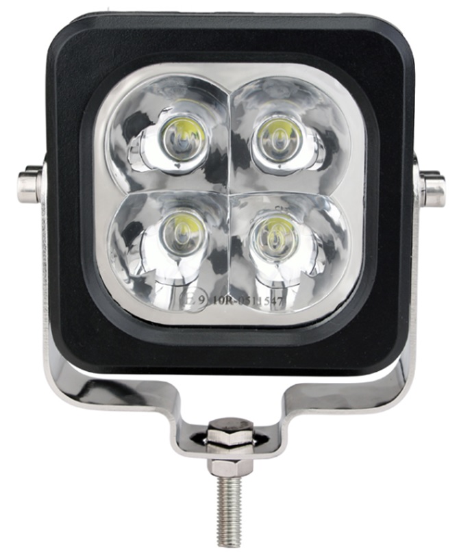 Exploradora Cuadrada 5" 40w 4 led Cree 10w 12v/24v ECE IP67