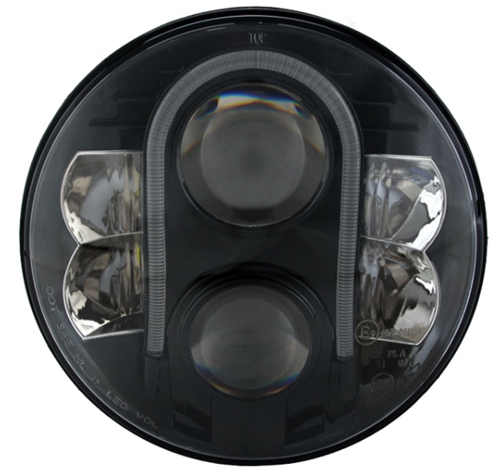 Optica Redonda 7" Altas y Bajas 30w/60w 12v/24v IP67 DOT