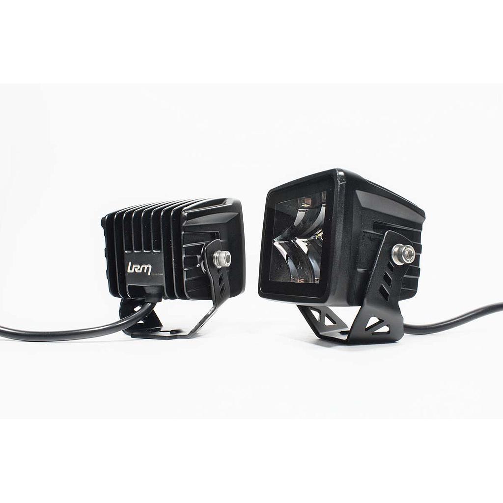 Expl Led Cubo 3" 40W LRM x Und (Driving / Blanco) 3028-40W-DRIVING - Blanco Jgo x 2